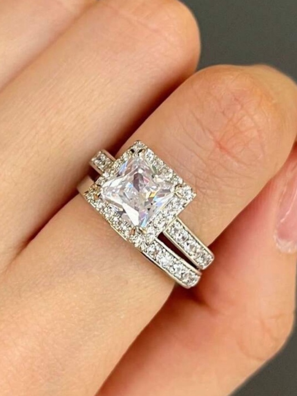 Silver ring set - Picture 2 of 2